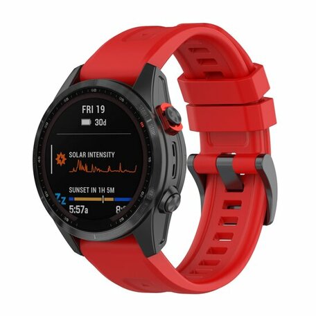 Silikon-Sportband - Rot - Garmin Epix Pro Gen 2 (51mm) / Quatix 7X / 6X & Tactix 7 (pro)