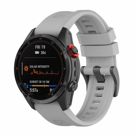 Silikon-Sportband - Grau - Garmin Epix Pro Gen 2 (51mm) / Quatix 7X / 6X & Tactix 7 (pro)