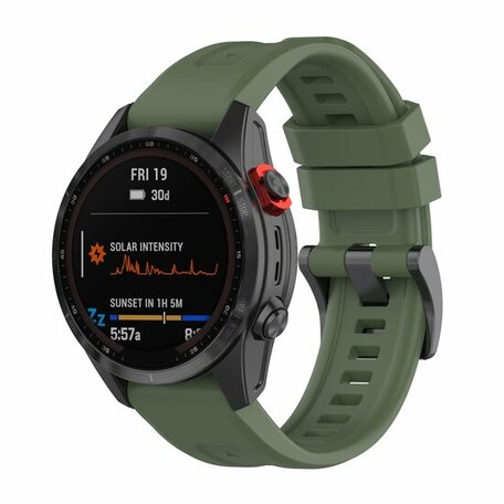 Silikon-Sportband - Armeegrün - Garmin Epix Pro Gen 2 (51mm) / Quatix 7X / 6X & Tactix 7 (pro)