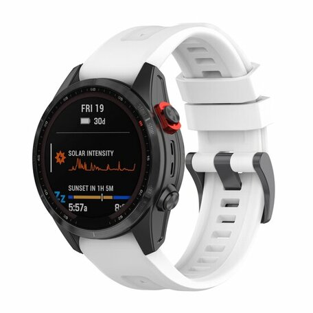 Silikon-Sportband - Weiß - Garmin Epix Pro Gen 2 (51mm) / Quatix 7X / 6X & Tactix 7 (pro)