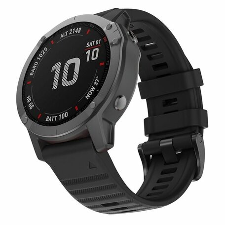 Silikonarmband - Schwarz - Garmin Epix Pro Gen 2 (51mm) / Quatix 7X / 6X & Tactix 7 (pro)