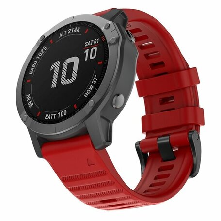 Silikonband - Rot - Garmin Epix Pro Gen 2 (51mm) / Quatix 7X / 6X & Tactix 7 (pro)