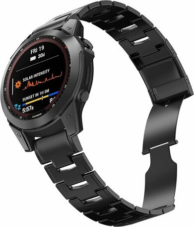 Titan-Gliederband - Schwarz - Garmin Epix Pro Gen 2 (51mm) / Quatix 7X / 6X & Tactix 7 (pro)