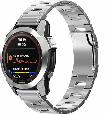 Titan-Gliederband - Silber - Garmin Epix Pro Gen 2 (51mm) / Quatix 7X / 6X & Tactix 7 (pro)