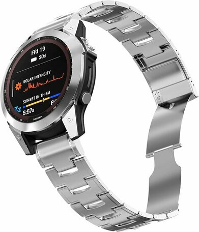 Titan-Gliederband - Silber - Garmin Epix Pro Gen 2 (51mm) / Quatix 7X / 6X & Tactix 7 (pro)