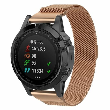 Milanaise Armband - Rose gold - Garmin Epix Pro Gen 2 (51mm) / Quatix 7X / 6X & Tactix 7 (pro)