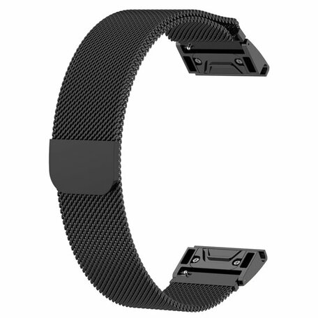 Milanaise Armband - Schwarz - Garmin Epix Pro Gen 2 (51mm) / Quatix 7X / 6X & Tactix 7 (pro)