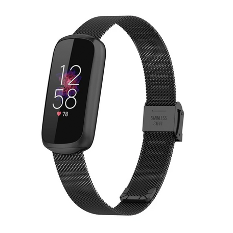 Fitbit Luxe - Milanaise-Armband mit Schnallenverschluss - Schwarz