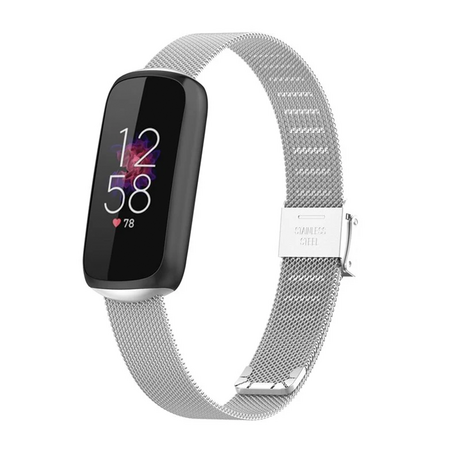 Fitbit Luxe - Milanaise-Armband mit Schließe - Silber