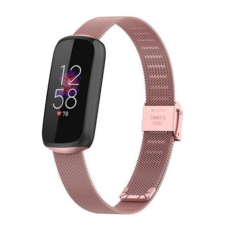 Fitbit Luxe - Milanaise-Armband mit Schließe - Roségold