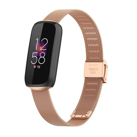 Fitbit Luxe - Milanaise-Armband mit Schließe - Champagner Gold