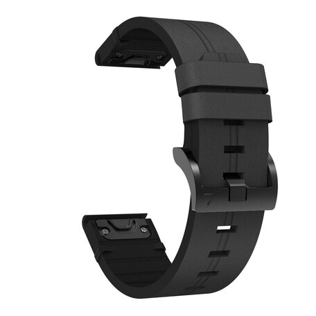 Lederarmband - Schwarz - Garmin Forerunner 745 / 935 / 945 / 955 / 965