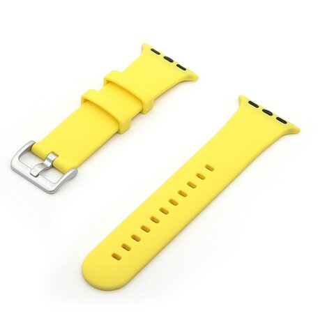 Gummi-Sportarmband mit Schnalle - Gelb - Geeignet für Apple Watch 38mm / 40mm / 41mm / 42mm