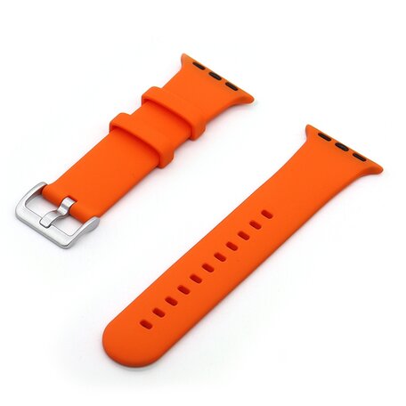 Gummi-Sportarmband mit Schnalle - Orange - Geeignet für Apple Watch 38mm / 40mm / 41mm / 42mm