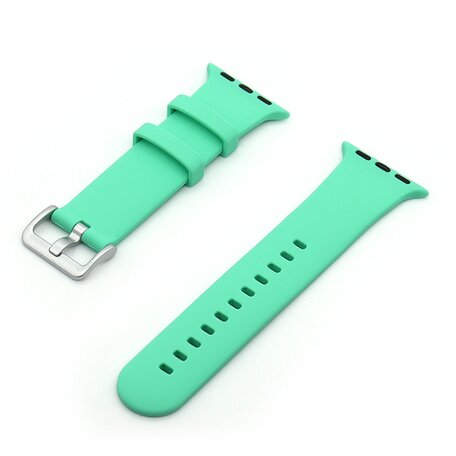 Gummi-Sportarmband mit Schnalle - Mintgrün - Geeignet für Apple Watch 38mm / 40mm / 41mm / 42mm