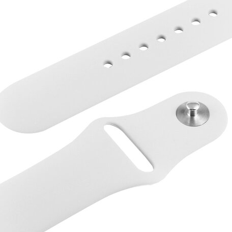 Gummi-Sportband - Weiß - Geeignet für Apple Watch 38mm / 40mm / 41mm / 42mm