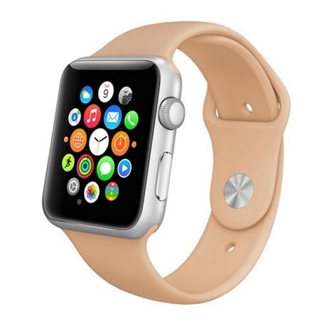 Gummi-Sportband - Beige - Geeignet für Apple Watch 38mm / 40mm / 41mm / 42mm