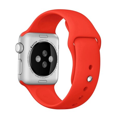 Gummi-Sportarmband - Rot - Geeignet für Apple Watch 42mm / 44mm / 45mm / 46mm / 49mm