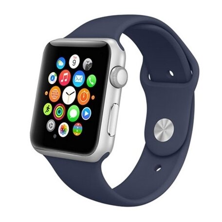 Gummi-Sportband - Dunkelblau - Geeignet für Apple Watch 44mm / 45mm / 46mm / 49mm