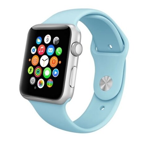 Gummi-Sportband - Babyblau - Geeignet für Apple Watch 44mm / 45mm / 46mm / 49mm