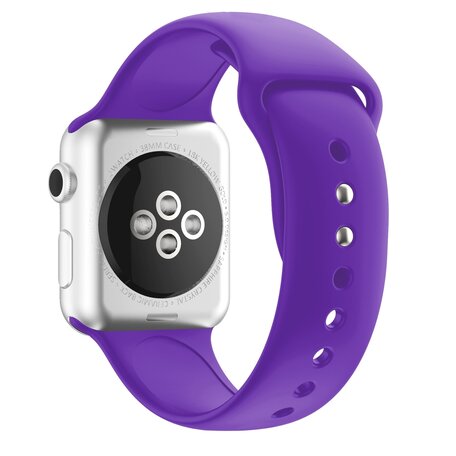 Silikon-Sportband - Violett - Doppeldruckknopf-Verschluss - Passend für Apple Watch 38mm / 40mm / 41mm