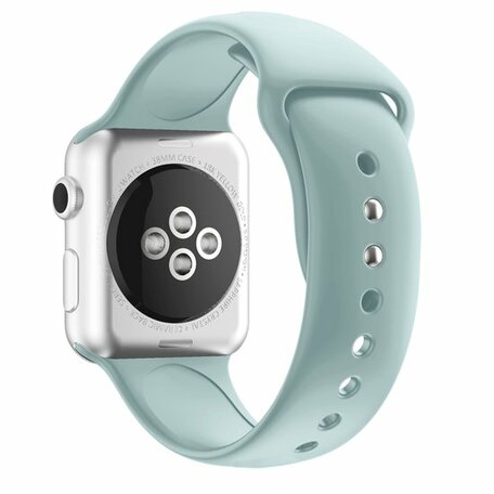 Silikon-Sportband - Smaragdgrün - Doppeldruckknopf-Verschluss - Geeignet für Apple Watch 44mm / 45mm / 46mm / 49mm