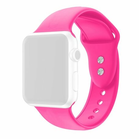 Silikon-Sportband - Rosa - Doppeldruckknopf-Verschluss - Geeignet für Apple Watch 44mm / 45mm / 46mm / 49mm