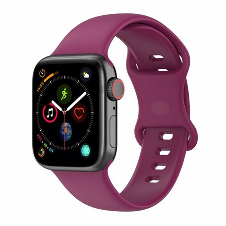 Silikon-Sportband - Weinrot - Größe: M/L - Passend für Apple Watch 38mm / 40mm / 41mm