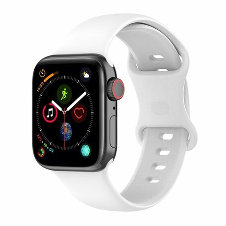 Silikon-Sportband - Weiß - Größe: S/M - Geeignet für Apple Watch 42mm / 44mm / 45mm / 46mm / 49mm