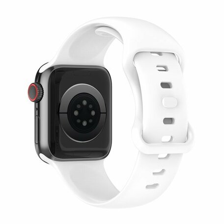 Silikon-Sportband - Weiß - Größe: M/L - Geeignet für Apple Watch 42mm / 44mm / 45mm / 46mm / 49mm