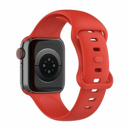 Silikon-Sportband - Rot - Größe: M/L - Geeignet für Apple Watch 42mm / 44mm / 45mm / 46mm / 49mm