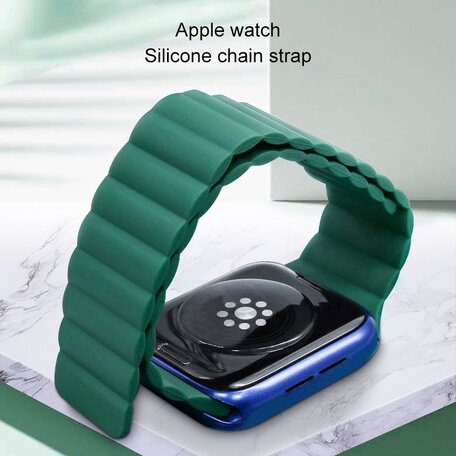 Silikon Loop Armband - Grün - Geeignet für Apple Watch 38mm / 40mm / 41mm / 42mm