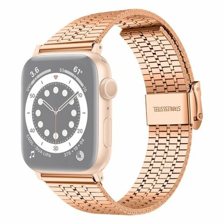 Metallband - Roségold - Geeignet für Apple Watch 38mm / 40mm / 41mm