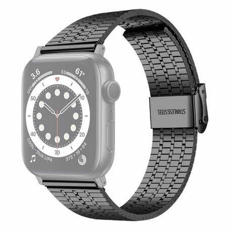 Metallband - Schwarz - Geeignet für Apple Watch 38mm / 40mm / 41mm / 42mm