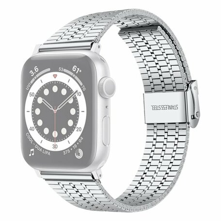 Metallband - Silber - Geeignet für Apple Watch 44mm / 45mm / 46mm / 49mm