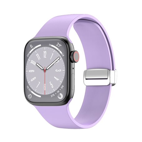 Silikonarmband - Faltschließe - Lila - Geeignet für Apple Watch 38mm / 40mm / 41mm / 42mm