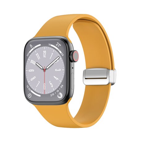 Silikonarmband - Faltschließe - Ocker - Geeignet für Apple Watch 38mm / 40mm / 41mm