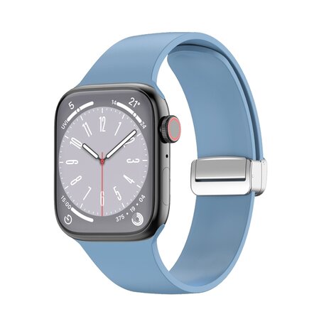 Silikonarmband - Faltschließe - Blau - Geeignet für Apple Watch 38mm / 40mm / 41mm