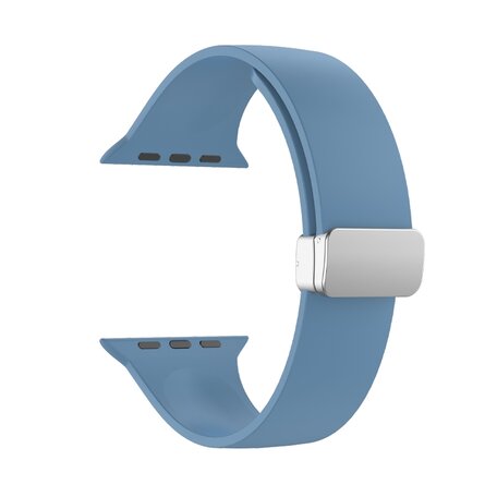 Silikonarmband - Faltschließe - Blau - Geeignet für Apple Watch 38mm / 40mm / 41mm / 42mm