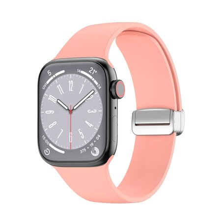 Silikonarmband - Faltschließe - Pink - Geeignet für Apple Watch 38mm / 40mm / 41mm