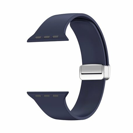 Silikonarmband - Faltschließe - Dunkelblau - Geeignet für Apple Watch 42mm / 44mm / 45mm / 46mm / 49mm