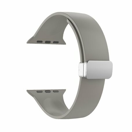 Silikonarmband - Faltschließe - Grau - Geeignet für Apple Watch 44mm / 45mm / 46mm / 49mm