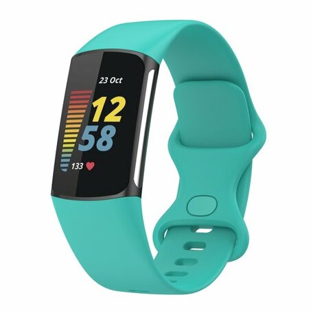 FitBit Charge 5 & 6 Sportband mit Doppelschlaufe - Mintgrün - Größe: S