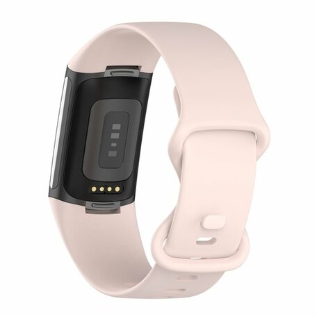 FitBit Charge 5 & 6 Sportband mit Doppelschlaufe - Sand Pink - Größe: S