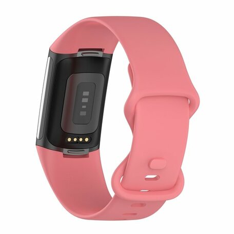 FitBit Charge 5 & 6 Sportband mit Doppelschlaufe - Pink - Größe: S