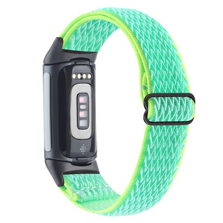 FitBit Charge 5 & 6 Elastisches Solo-Schleifen-Nylonband - Mintgrün