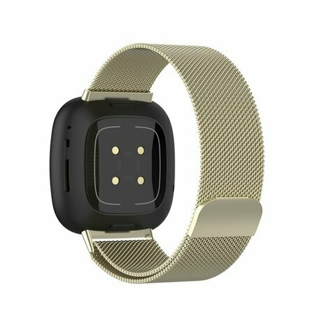 Fitbit Versa 3/4 & Sense 1/2 milanaise Armband - Small - Vintage gold