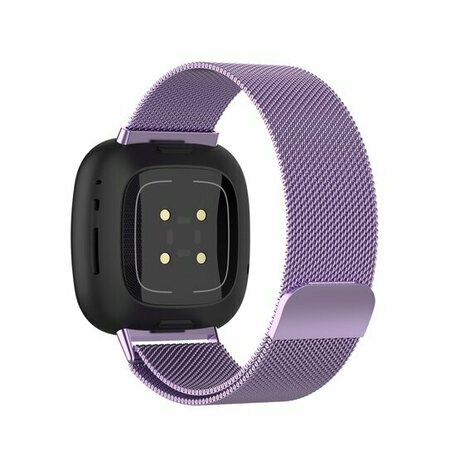 Fitbit Versa 3/4 & Sense 1/2 milanaise Armband - Small - Lila