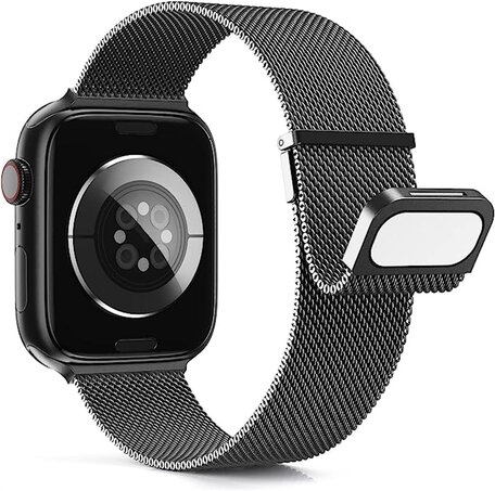 Milanaise Band - Space Grau - Extra starker Magnet - Geeignet für Apple Watch 38mm / 40mm / 41mm