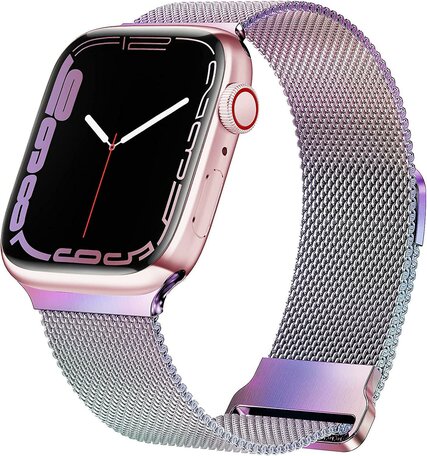 Milanaise Band - Mehrfarbig - Extra starker Magnet - Geeignet für Apple Watch 38mm / 40mm / 41mm